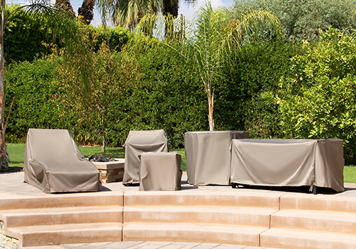 image of patio furniture with covers