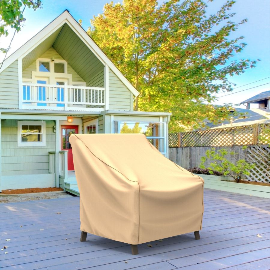 Photo de Large Outdoor Chair Cover - Select Tan