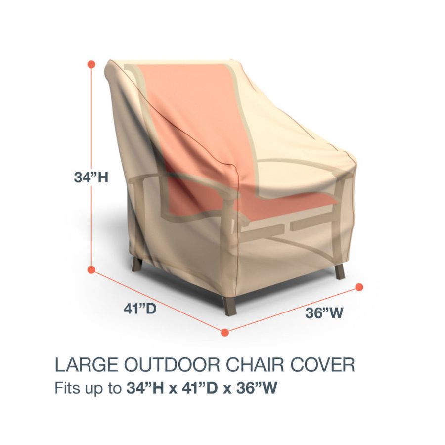 Photo de Large Outdoor Chair Cover - Select Tan