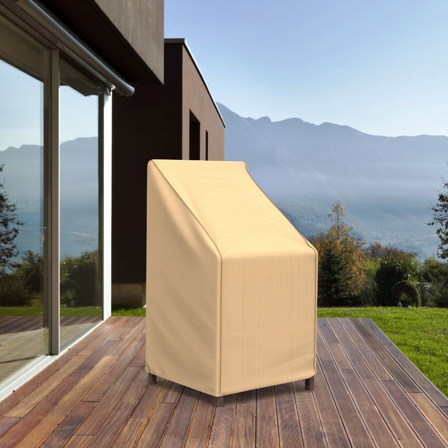 Picture of Stack of Chairs Covers / Barstool Covers 49 in High - Select Tan