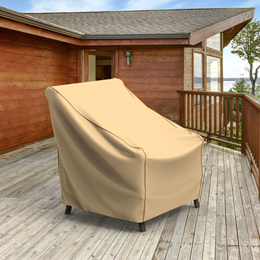 Picture of Medium Outdoor Chair Cover - StormBlock™ Signature Tan