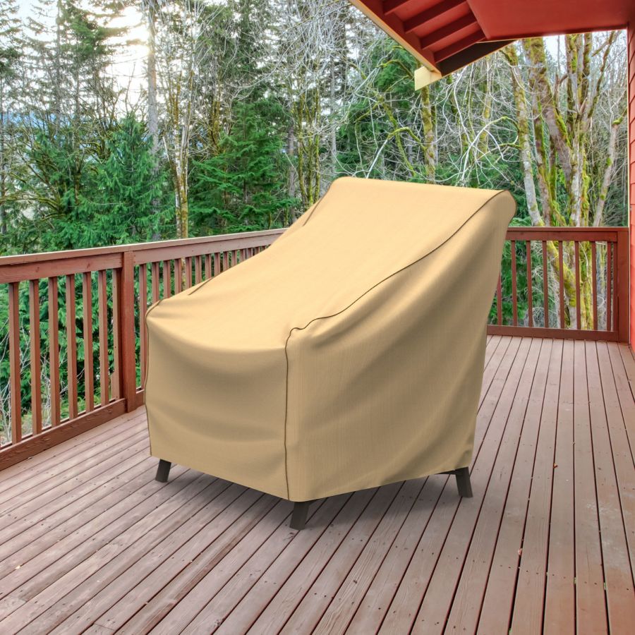 Photo de Small Outdoor Chair Cover - StormBlock™ Signature Tan