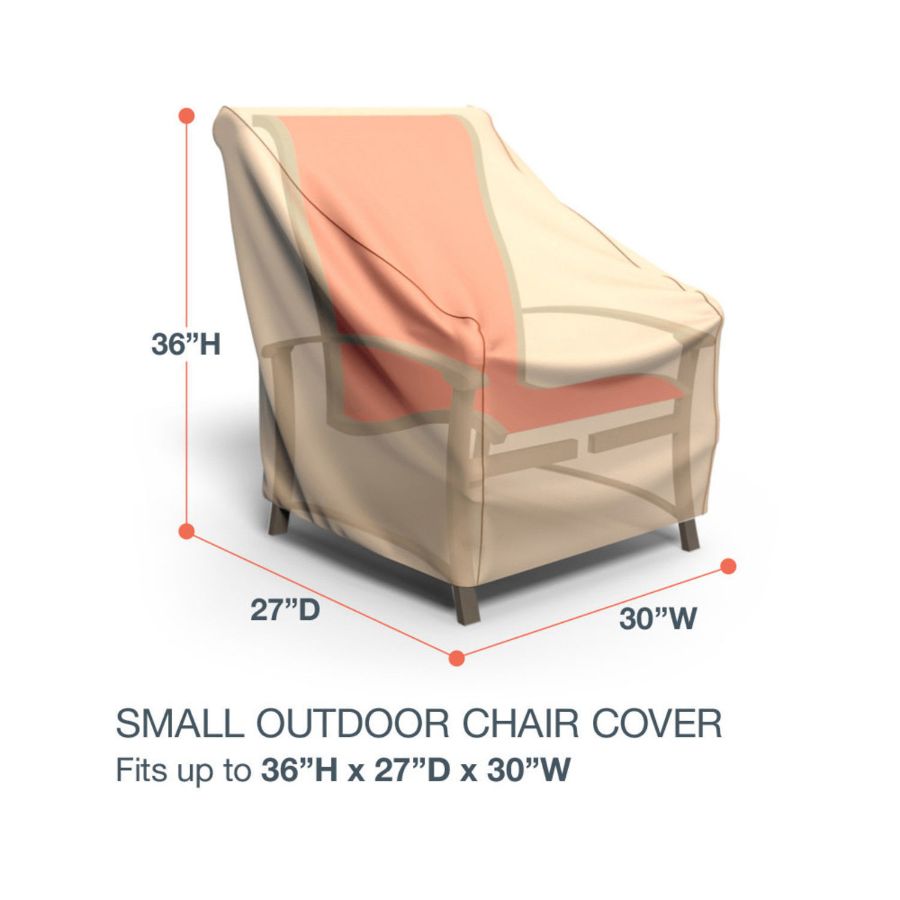 Photo de Small Outdoor Chair Cover - StormBlock™ Signature Tan