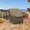 Photo de Extra Large Outdoor Chair Cover - StormBlock™ Platinum Black and Tan Weave