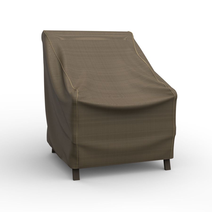 Photo de Extra Small Outdoor Chair Cover - StormBlock™ Platinum Black and Tan Weave