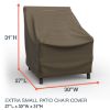 Photo de Extra Small Outdoor Chair Cover - StormBlock™ Platinum Black and Tan Weave