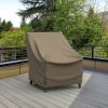 Photo de Large Outdoor Chair Cover - StormBlock™ Platinum Black and Tan Weave