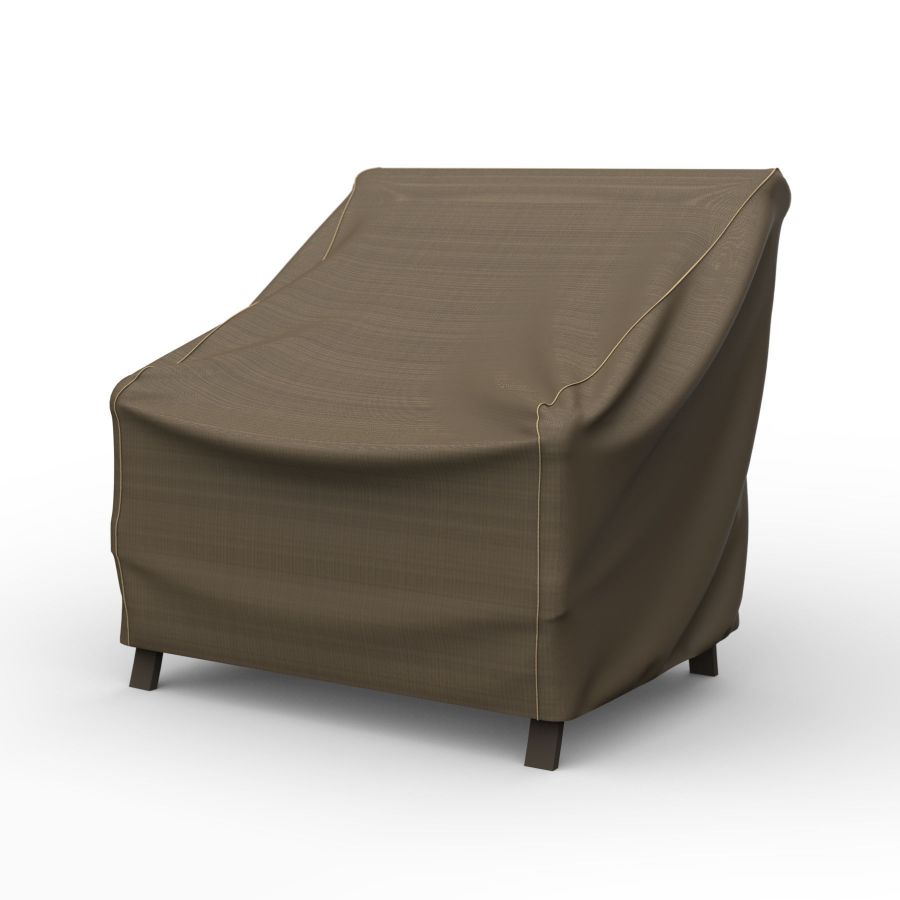 Photo de Large Outdoor Chair Cover - StormBlock™ Platinum Black and Tan Weave