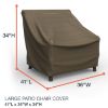 Photo de Large Outdoor Chair Cover - StormBlock™ Platinum Black and Tan Weave