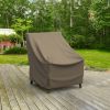 Photo de Medium Outdoor Chair Cover - StormBlock™ Platinum Black and Tan Weave