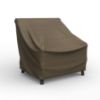 Photo de Medium Outdoor Chair Cover - StormBlock™ Platinum Black and Tan Weave