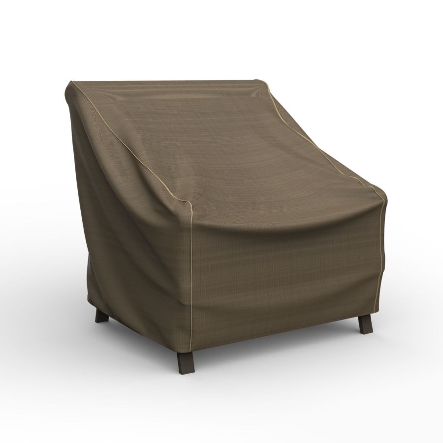 Photo de Medium Outdoor Chair Cover - StormBlock™ Platinum Black and Tan Weave