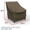 Photo de Medium Outdoor Chair Cover - StormBlock™ Platinum Black and Tan Weave