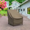 Photo de Small Outdoor Chair Cover - StormBlock™ Platinum Black and Tan Weave