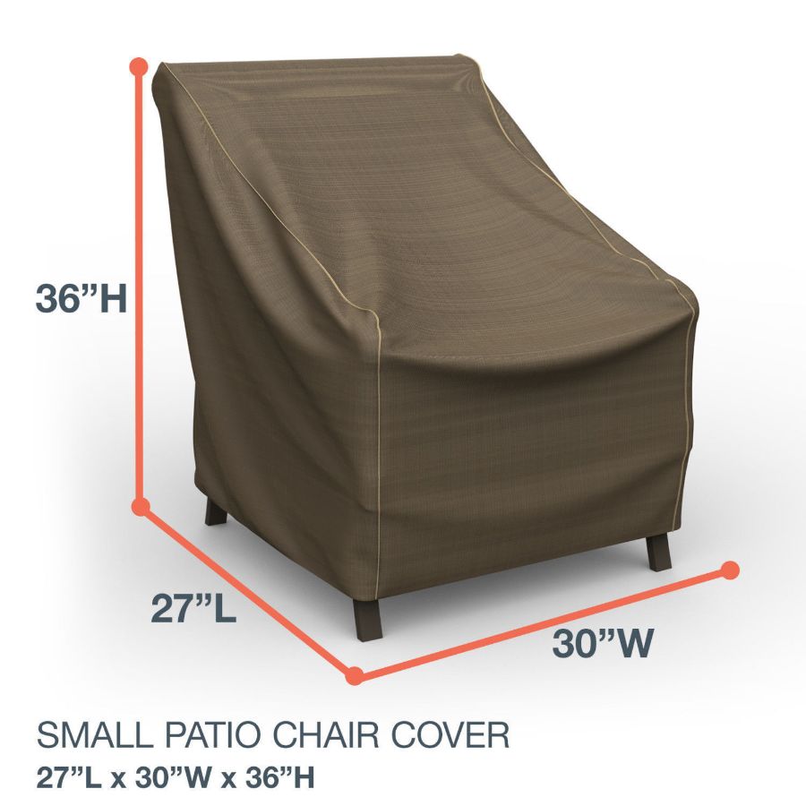 Photo de Small Outdoor Chair Cover - StormBlock™ Platinum Black and Tan Weave