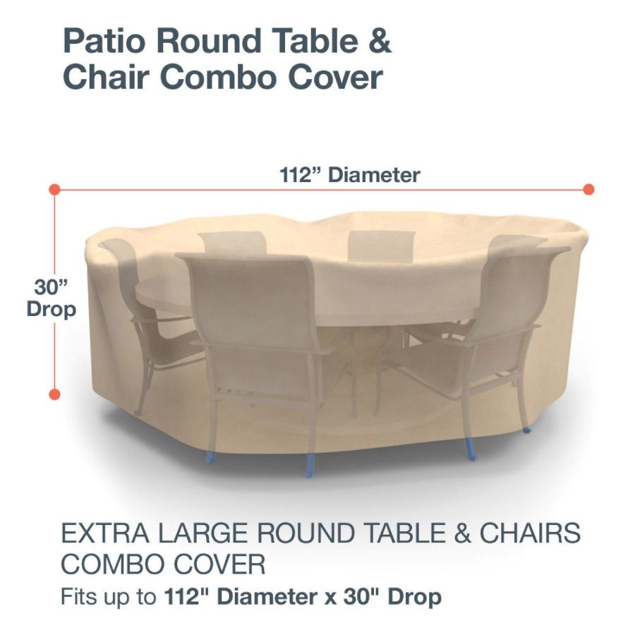 Picture of Extra Large Round Table and Chairs Combo Covers - Classic