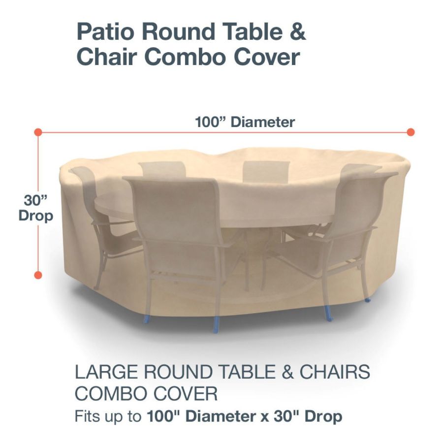 Picture of Large Round Table and Chairs Combo Covers - Classic