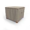 Photo de 22" Square Outdoor Side Table/Ottoman Cover - Signature Tan Tweed