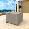 Photo de 26" Square Outdoor Side Table/Ottoman Cover - Signature Tan Tweed