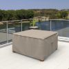 Photo de 28" Square Outdoor Side Table/Ottoman Cover - Signature Tan Tweed