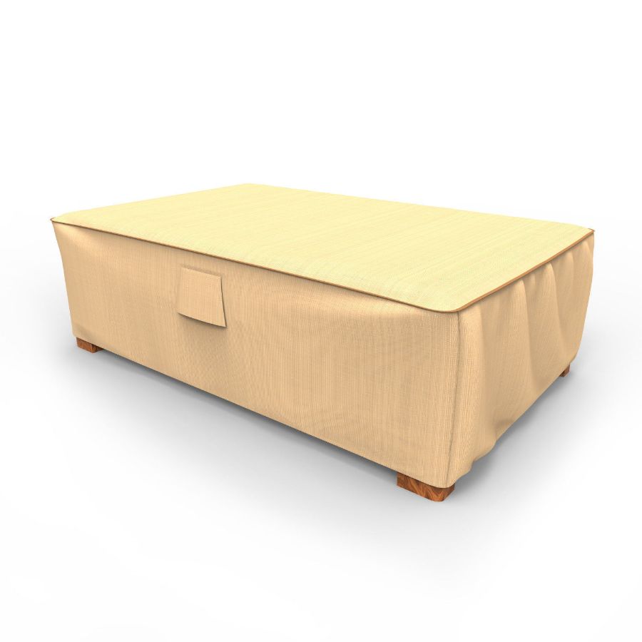 Photo de Medium Outdoor Ottoman/Coffee Table Cover - Select Tan