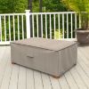 Picture of Medium Slim Outdoor Ottoman/Coffee Table Cover - Signature Tan Tweed