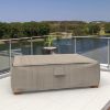Photo de Slim Outdoor Ottoman/Coffee Table Cover - Signature Tan Tweed
