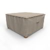 Photo de Square Outdoor Side Table/Ottoman Cover - Signature Tan Tweed