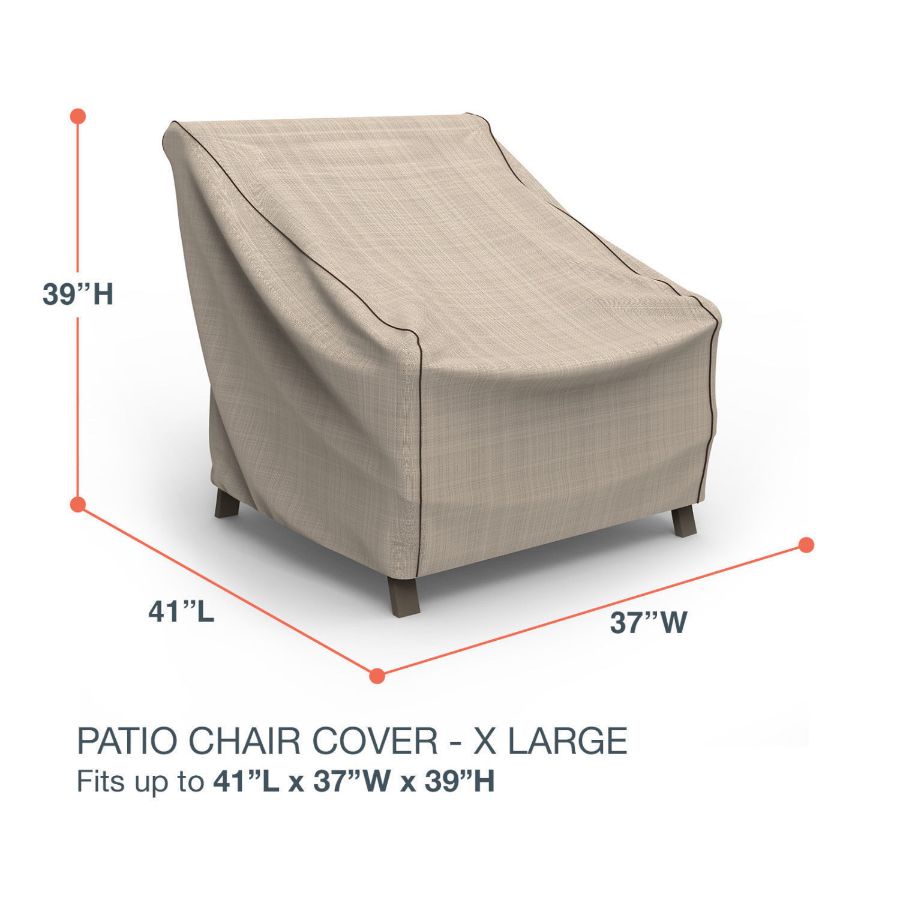 Photo de Extra Large Outdoor Chair Cover - StormBlock™ Signature Black Ivory