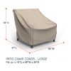 Photo de Large Outdoor Chair Cover - StormBlock™ Signature Black Ivory