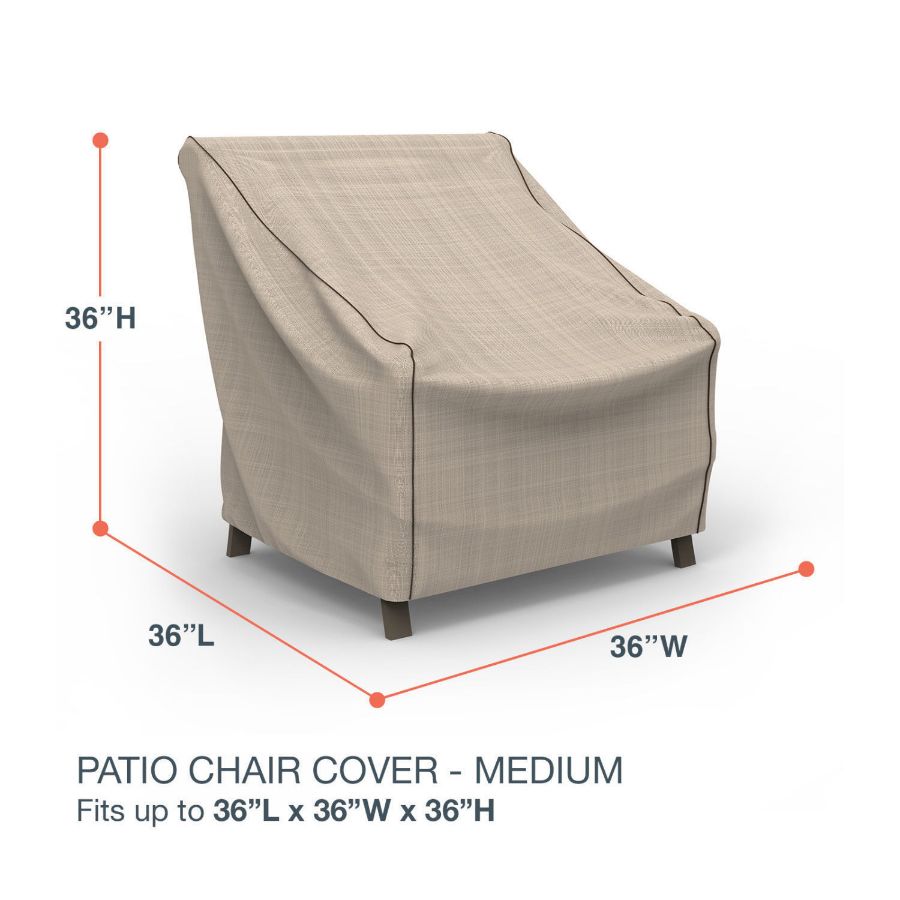 Photo de Medium Outdoor Chair Cover - StormBlock™ Signature Black Ivory
