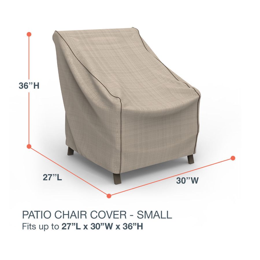 Photo de Small Outdoor Chair Cover - StormBlock™ Signature Black Ivory