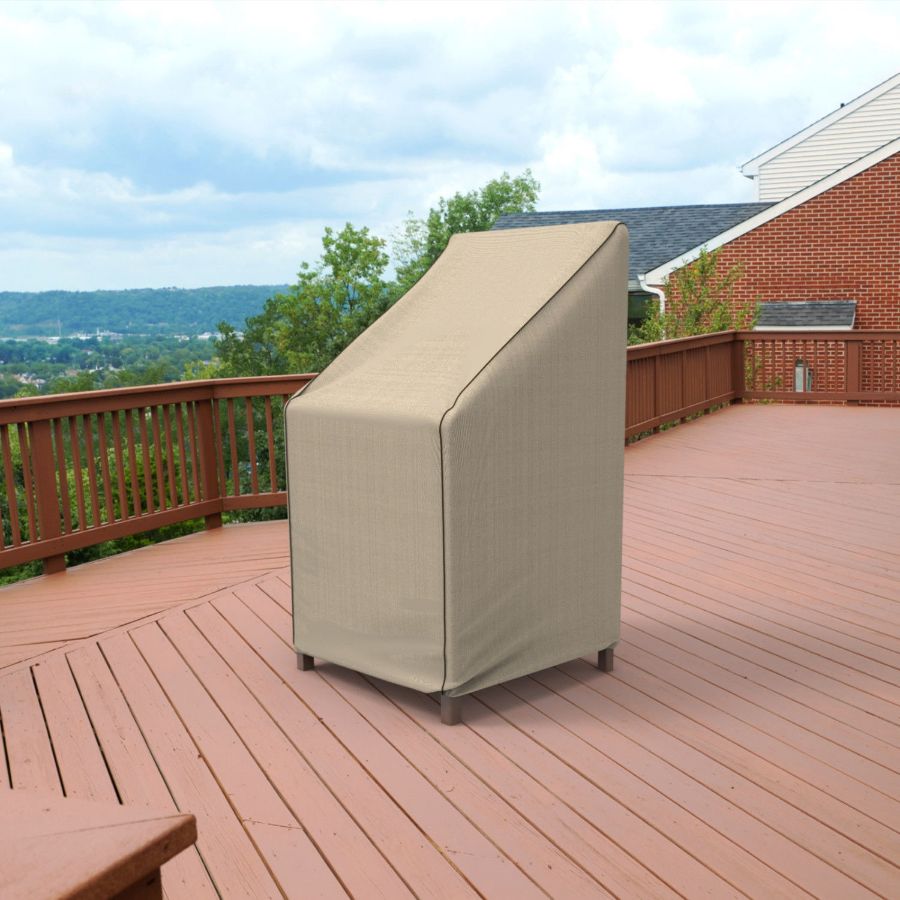 Picture of Stack of Chairs Covers / Barstool Covers 49 in High - StormBlock™ Signature Black Ivory