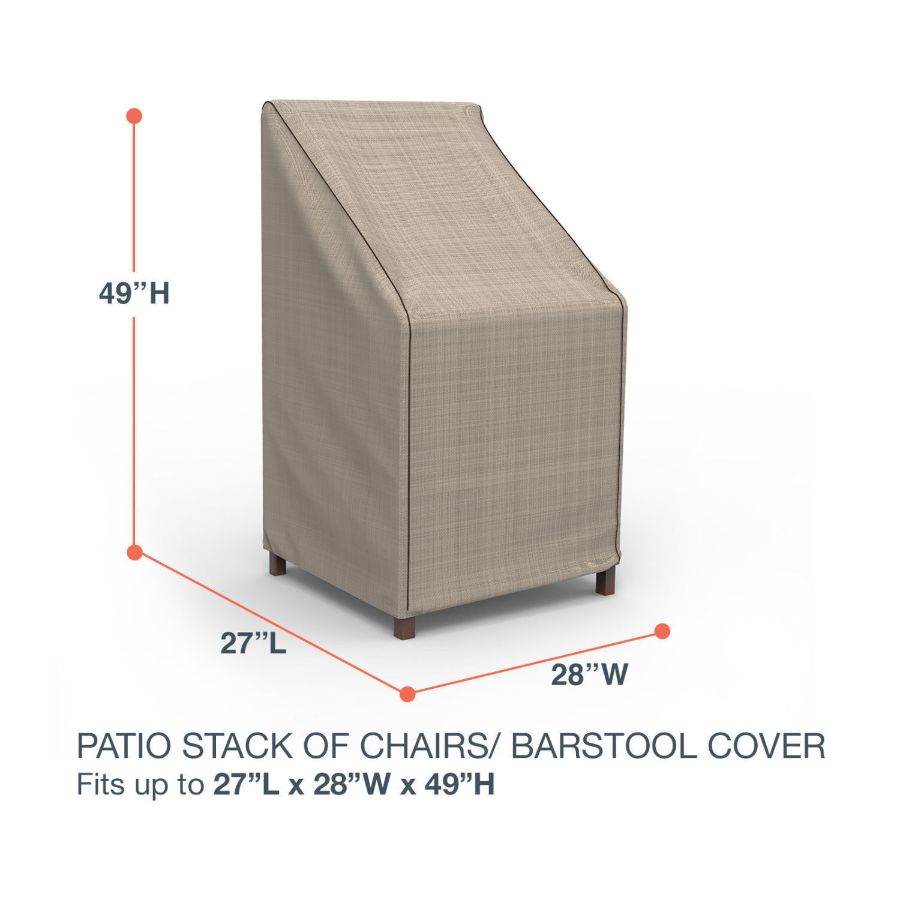 Picture of Stack of Chairs Covers / Barstool Covers 49 in High - StormBlock™ Signature Black Ivory