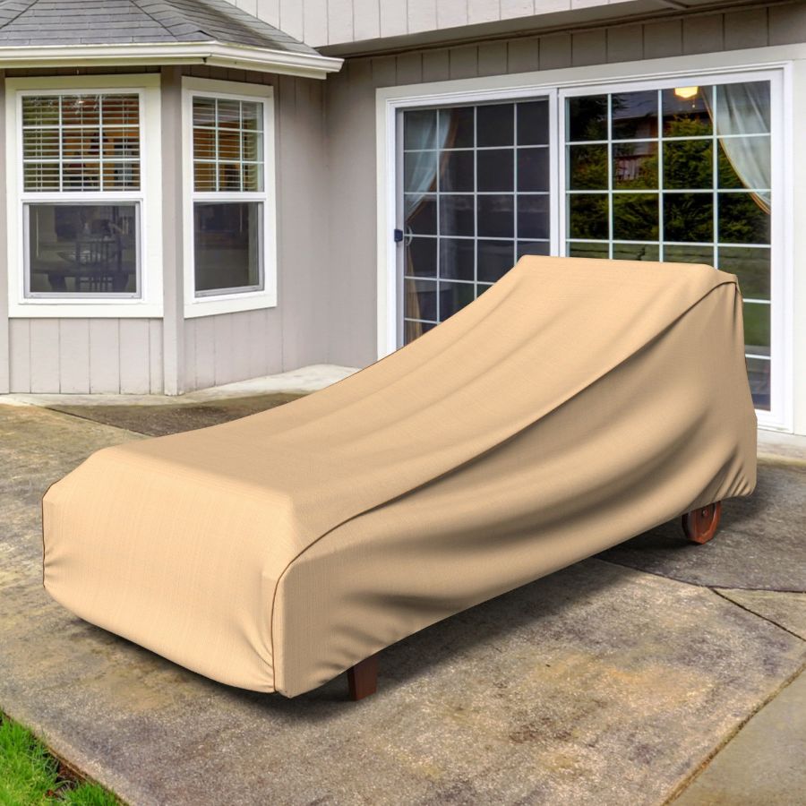 Photo de Extra Large Outdoor Chaise Lounge Cover - Select Tan