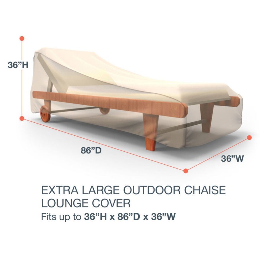 Photo de Extra Large Outdoor Chaise Lounge Cover - Select Tan