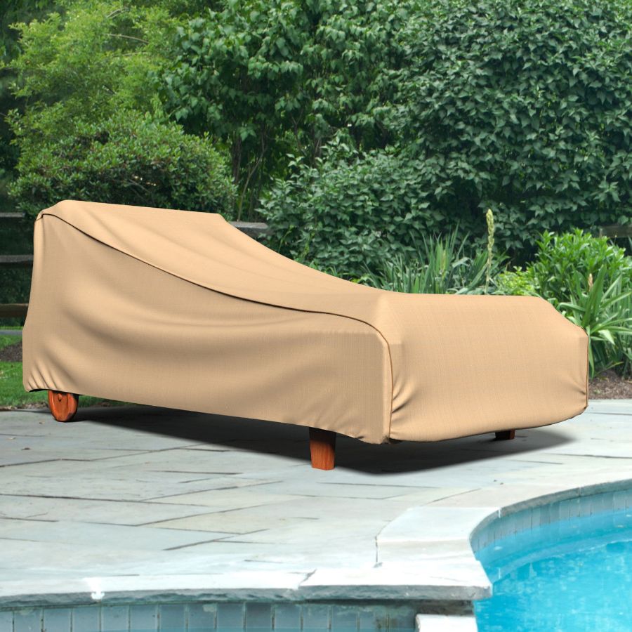 Photo de Large Outdoor Chaise Lounge Cover - Select Tan