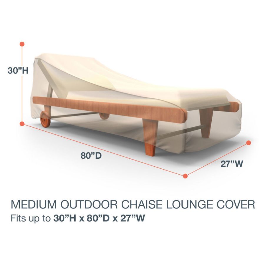 Picture of Medium Outdoor Chaise Lounge Cover - Select Tan