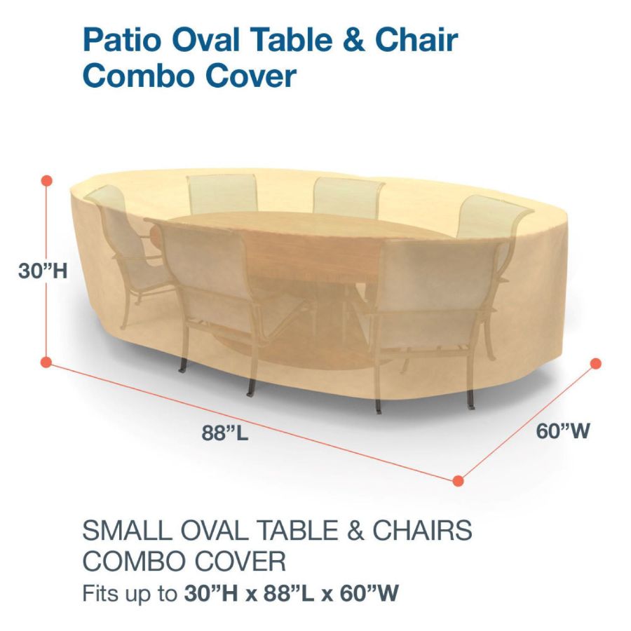 Photo de Small Oval Table and Chairs Combo Covers - Classic