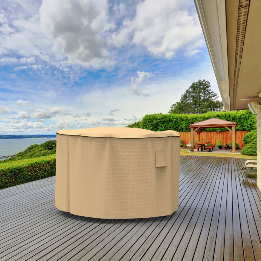 Photo de Bar Table and Chairs Combo Covers - Select Tan