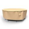 Picture of Large Round Table and Chairs Combo Covers - Select Tan