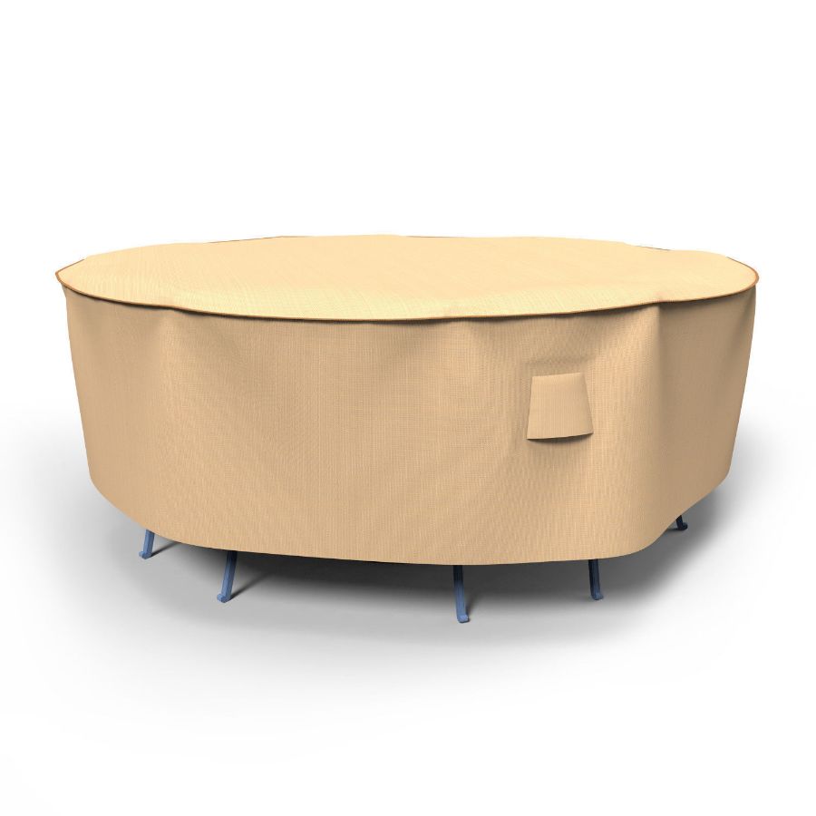 Picture of Large Round Table and Chairs Combo Covers - Select Tan