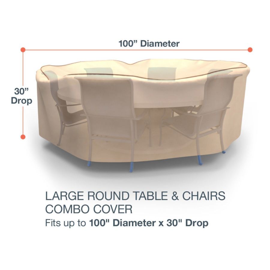 Photo de Large Round Table and Chairs Combo Covers - Select Tan