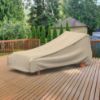 Picture of Extra Large Outdoor Chaise Lounge Cover - StormBlock™ Signature Black Ivory