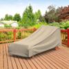 Photo de Large Outdoor Chaise Lounge Cover - StormBlock™ Signature Black Ivory