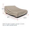 Photo de Outdoor Double Chaise Lounge Cover - StormBlock™ Signature Black Ivory