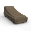 Photo de Large Outdoor Chaise Lounge Cover - StormBlock™ Platinum Black and Tan Weave
