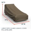 Photo de Large Outdoor Chaise Lounge Cover - StormBlock™ Platinum Black and Tan Weave