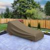 Photo de Medium Outdoor Chaise Lounge Cover - StormBlock™ Platinum Black and Tan Weave
