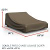 Photo de Outdoor Double Chaise Lounge Cover - StormBlock™ Platinum Black and Tan Weave